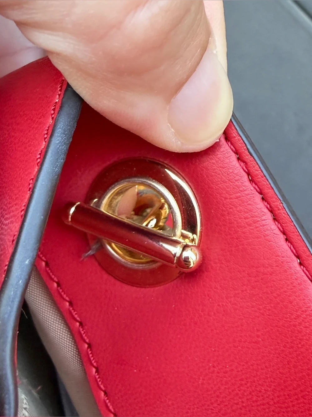 Michael Kors Whitney Medium Quilted Tote Red Gold Chain Shoulder Bag